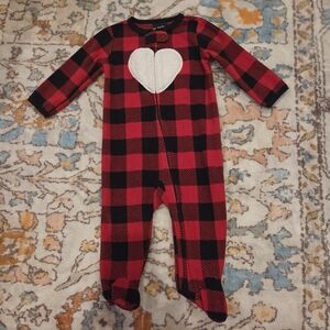 Carter's Buffalo Plaid Fleece Pajamas Christmas